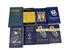 Lot of 8 Vintage US Navy Training Manuals 1940s-1950s Naval Leadership