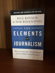 The Elements Of Journalism Kovach & Rosenstiel Textbook
