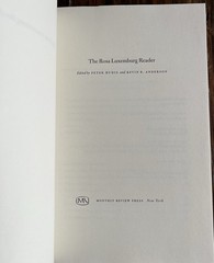 THE ROSA LUXEMBURG READER 2004 Hudis & Anderson Monthly Review Trade Softcover