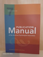 Publication Manual of the American Psychological Association 7th Edition