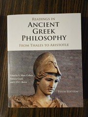 Readings in Ancient Greek Philosophy: From Thales to Aristotle by S. Marc Cohen