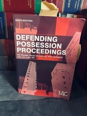 Defending Possession Proceedings 6th Ed By Nlc Madge And Jan Luba Qc